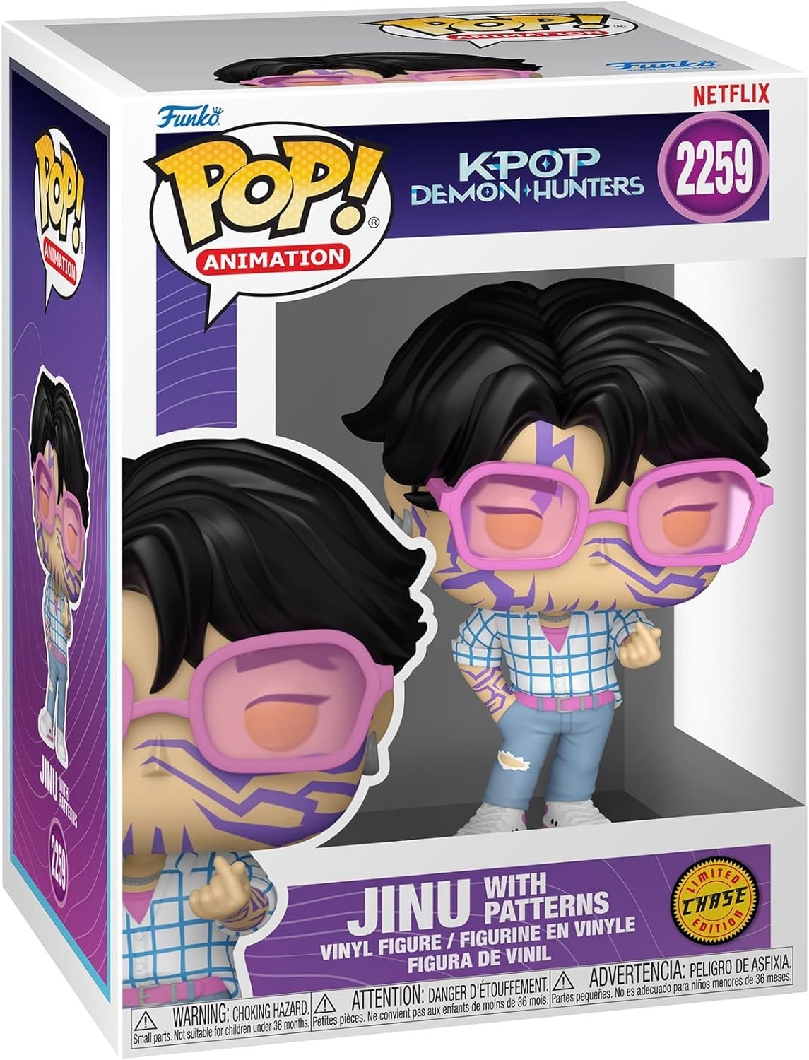 Funko Pop Animation: Kpop Demon Hunter – Jinu with Patterns CHASE Figure # 2259