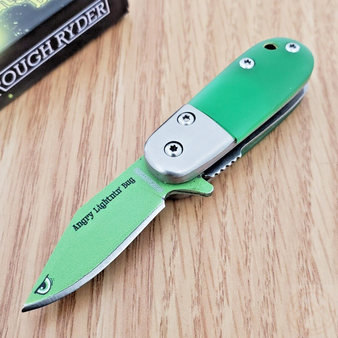 Rough Ryder Angry Lightning Folding Knife 1.38″ Stainless Blade Acrylic Handle