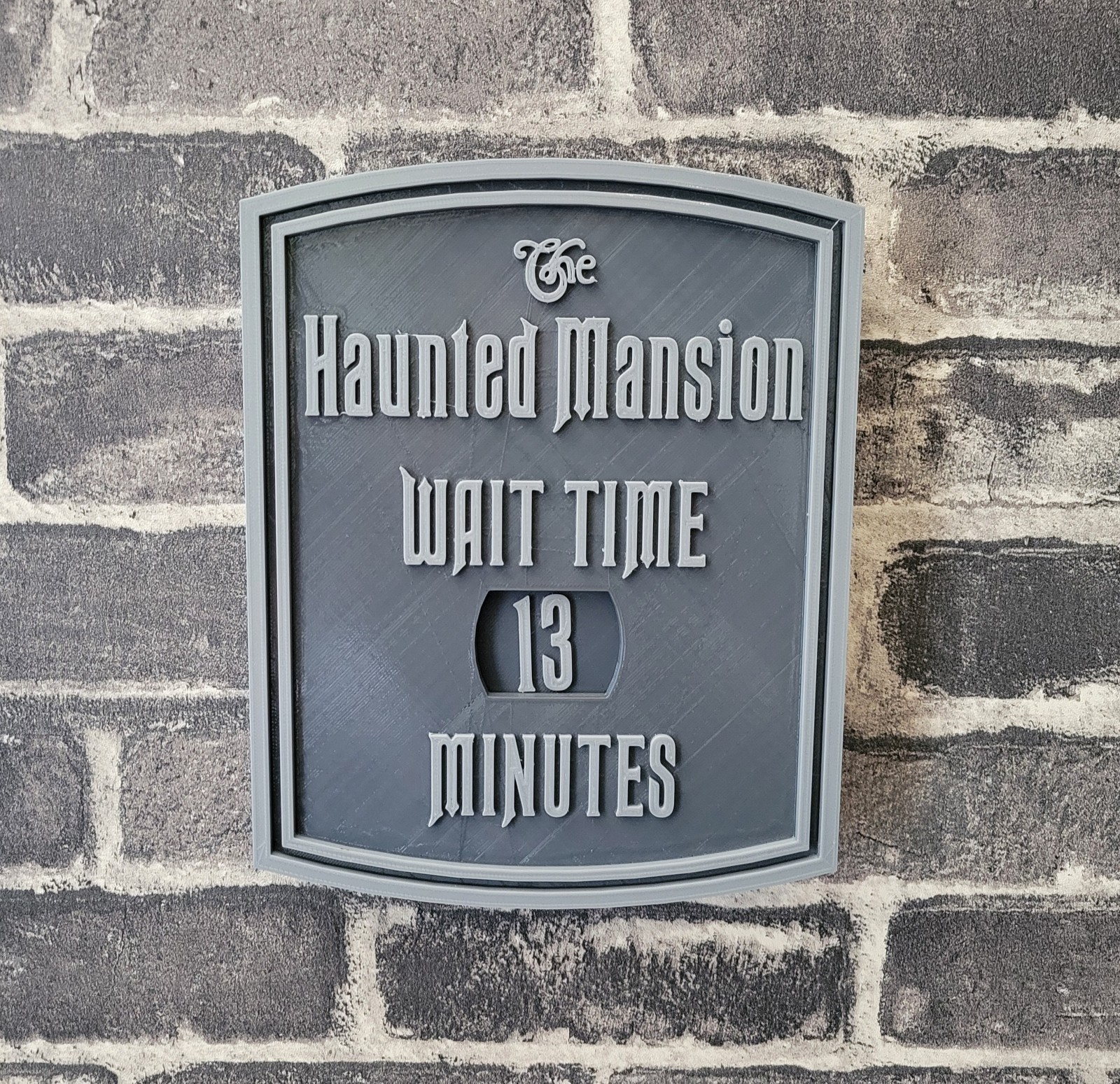 6.25 x 5 inches Haunted Mansion Wait Time Sign Plaque Replica – Disney World