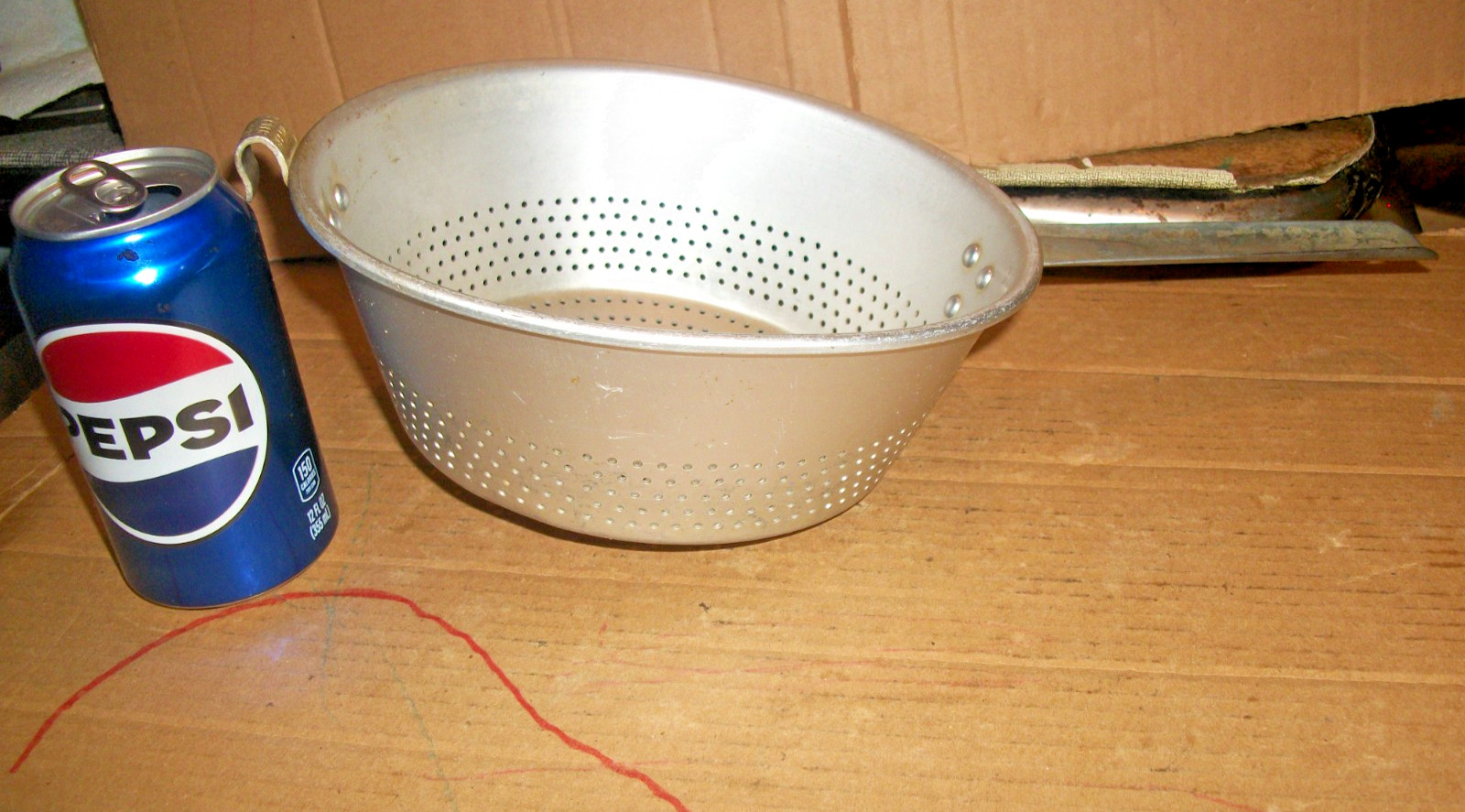 Vintage Wear-Ever #3102 Professional Aluminum Strainer/Colander With Pot Hook