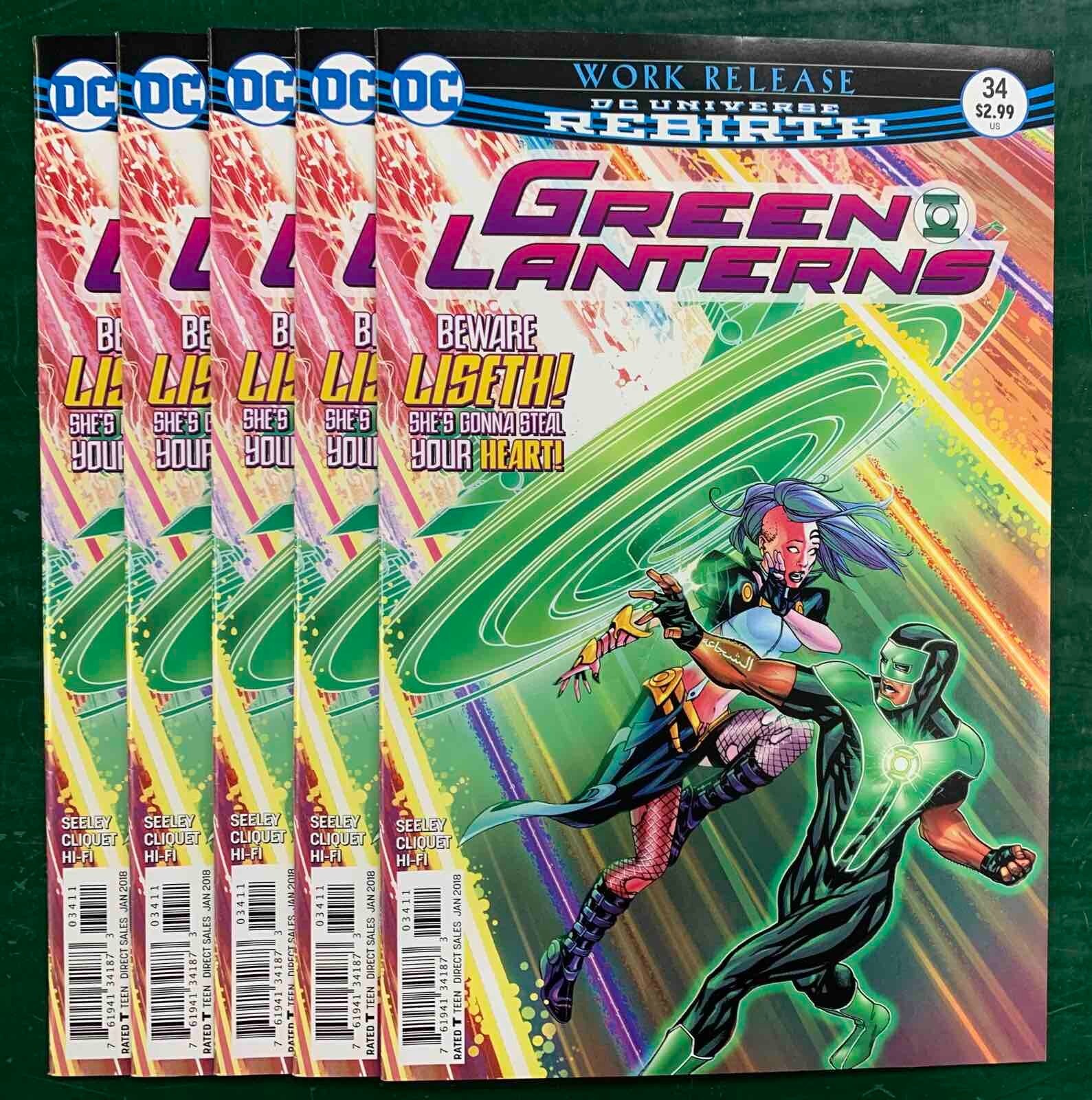 5 LOT GREEN LANTERNS Vol 1 #34 Kesh Cur (First appearance) 2018 VF-NM