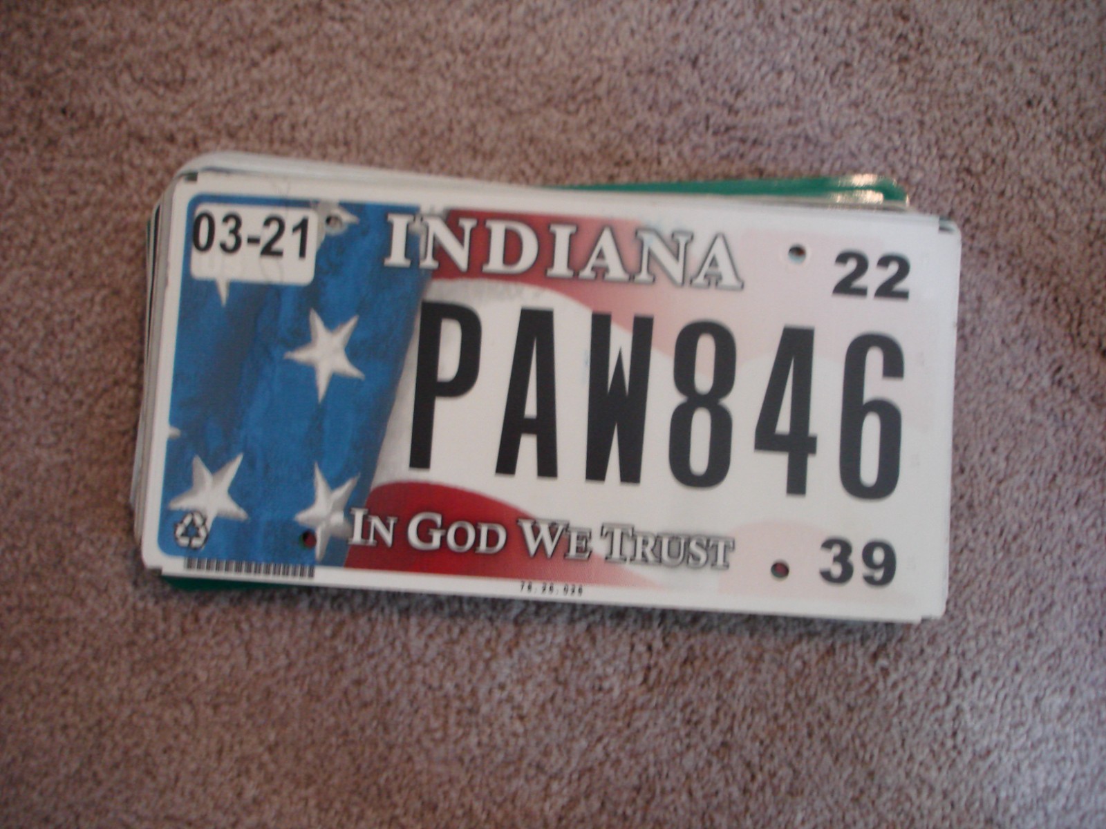 INDIANA IN GOD WE TRUST # LICENSE PLATE BUY ALL STATES HERE FREE SHIPPING