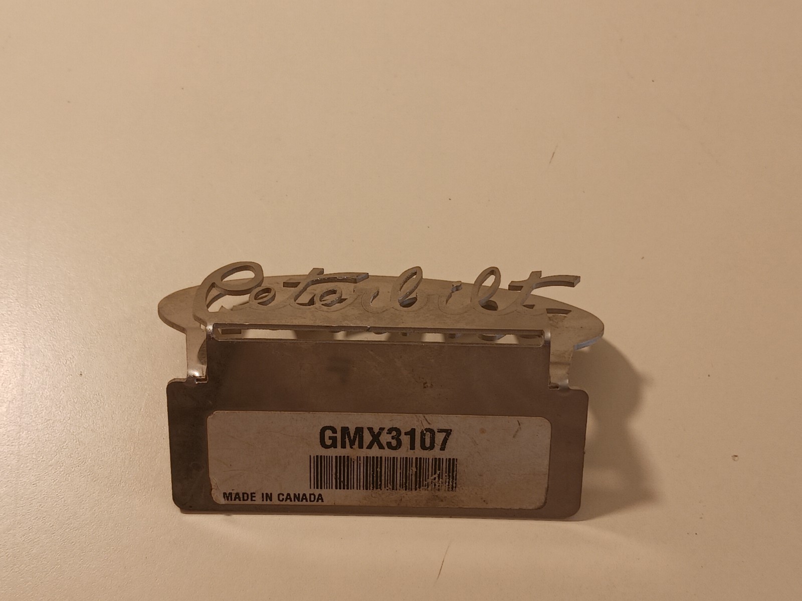 Peterbilt Script Logo Emblem Hood Ornament Semi Truck Chrome Vintage Nameplate