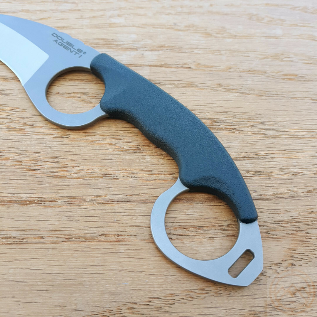 Cold Steel Double Agent I Fixed Knife 3″ Satin AUS-8 Steel Blade Griv-Ex Handle