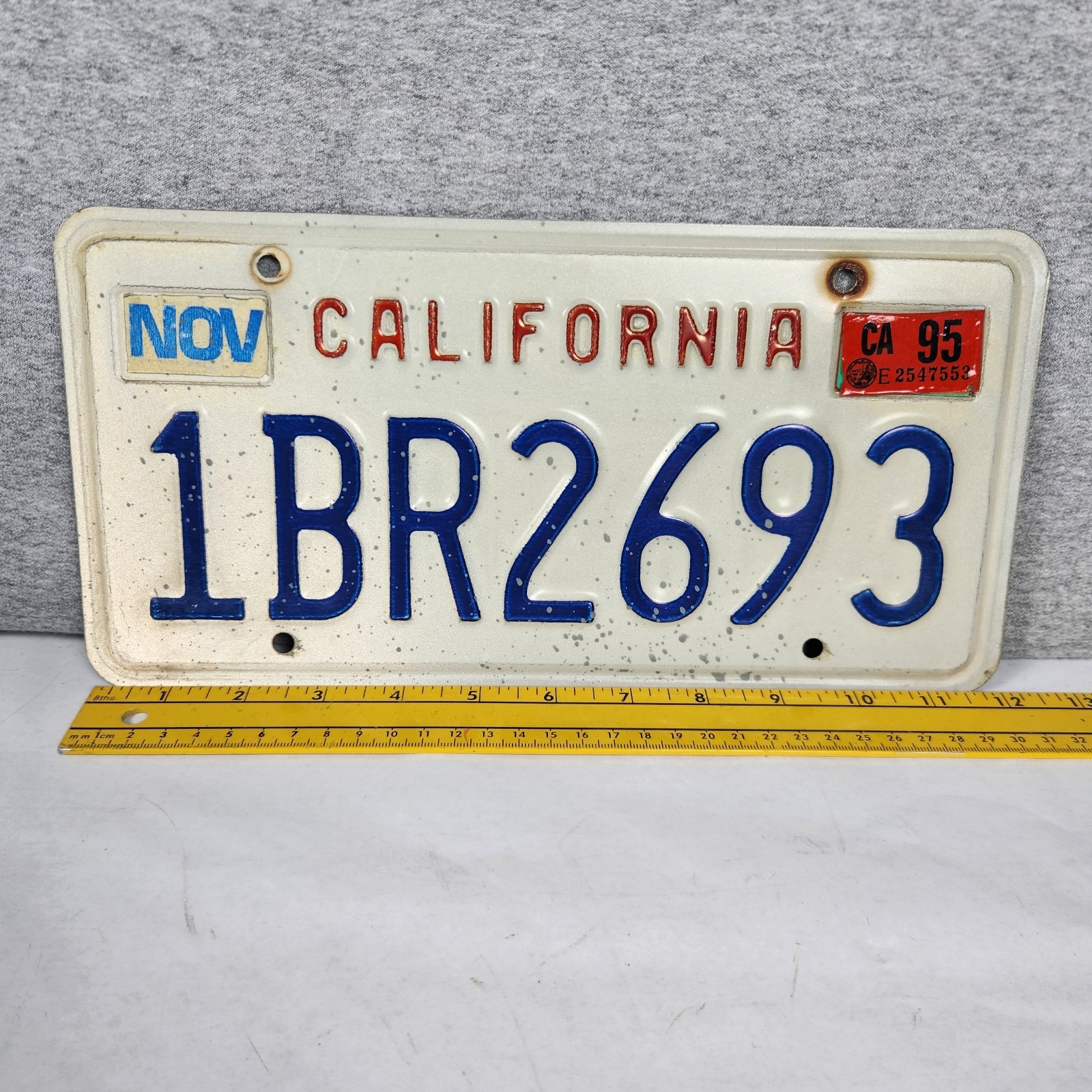 Vintage 95 California License Plate Souvenir Route 66 Art Deco 1BR2693