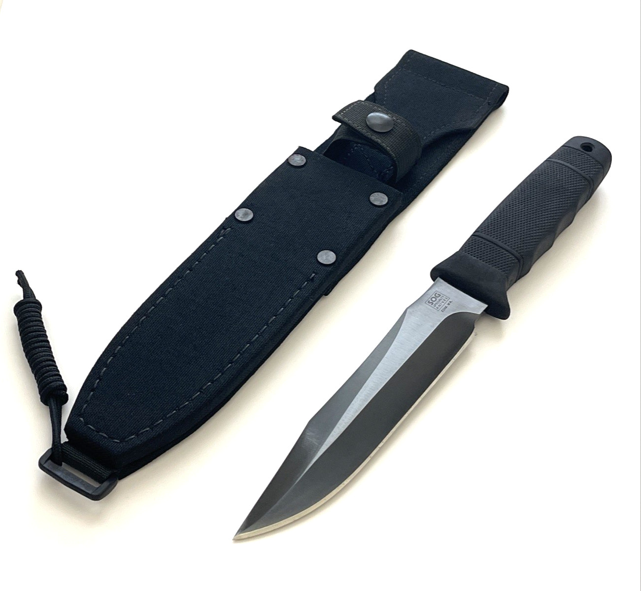 SOG SSNITE Nite Tech Fixed Blade Knife Gun Blued Blade Cordura Sheath Seki-Japan