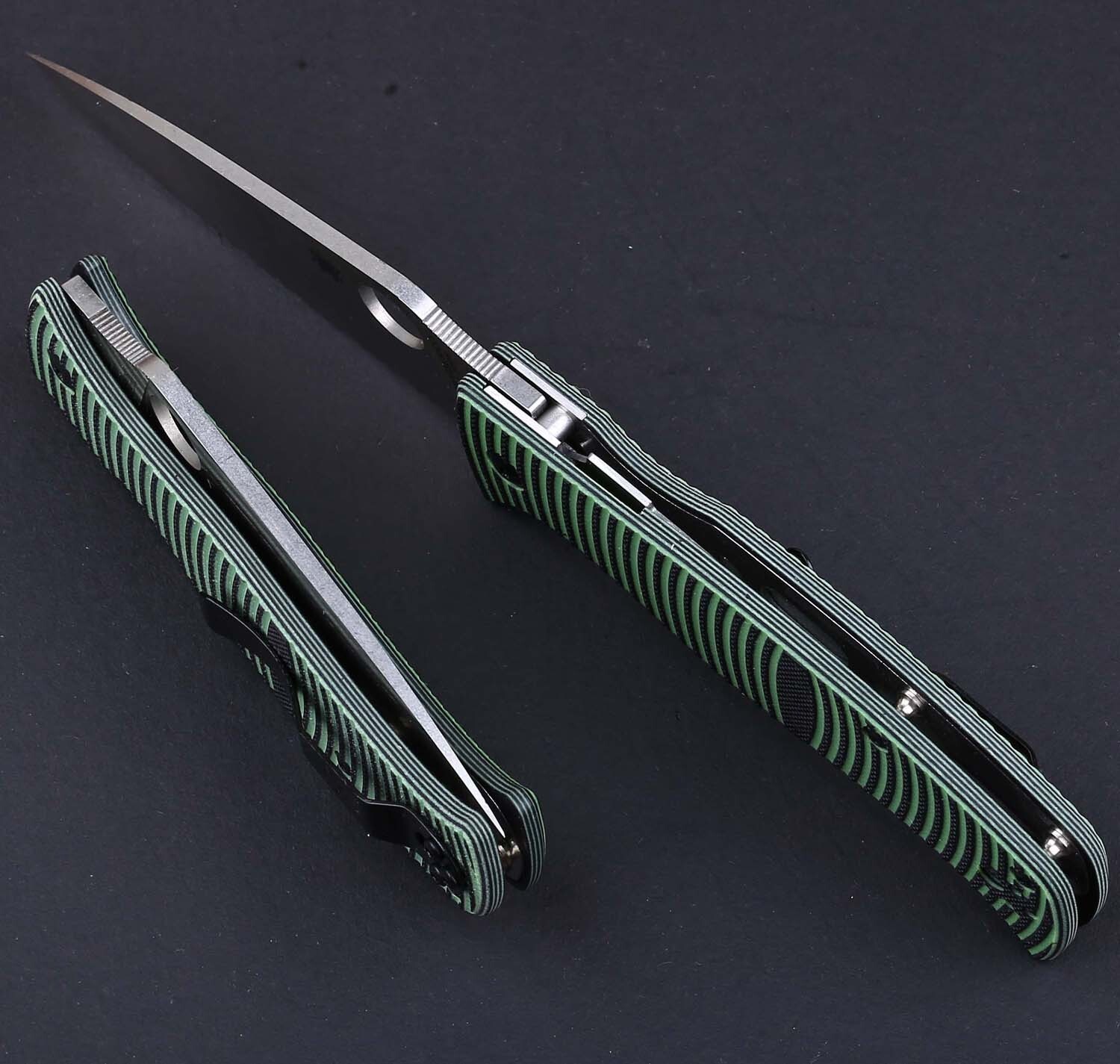 Green G10 Handle Liner Lock Tactical Big Large Pocket Camping Outdoor Pocket Kni