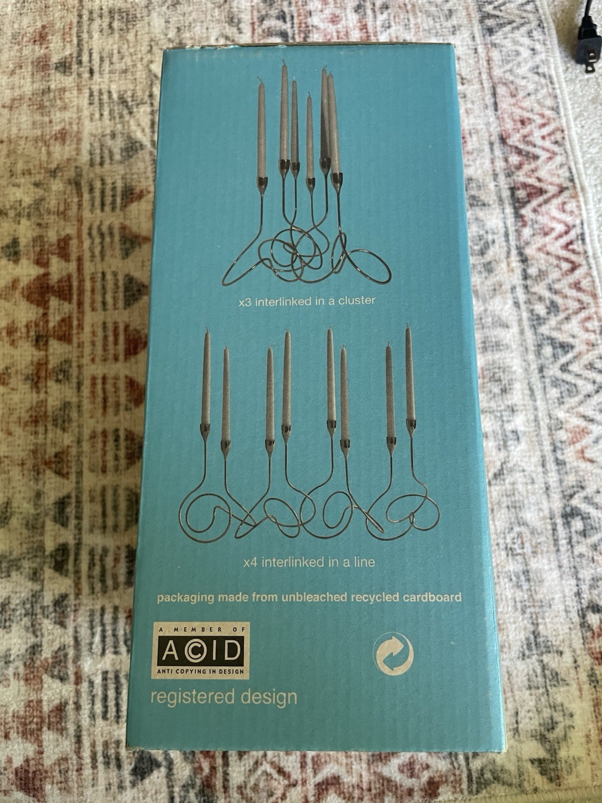 Black+Blum Loop Chromed Steel Candelabra Modem Candle Holder Unique @ Any Angle