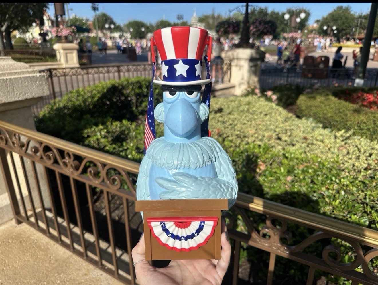 2026 Disney Parks The Muppets Sam Eagle America 250th USA Popcorn Bucket NEW