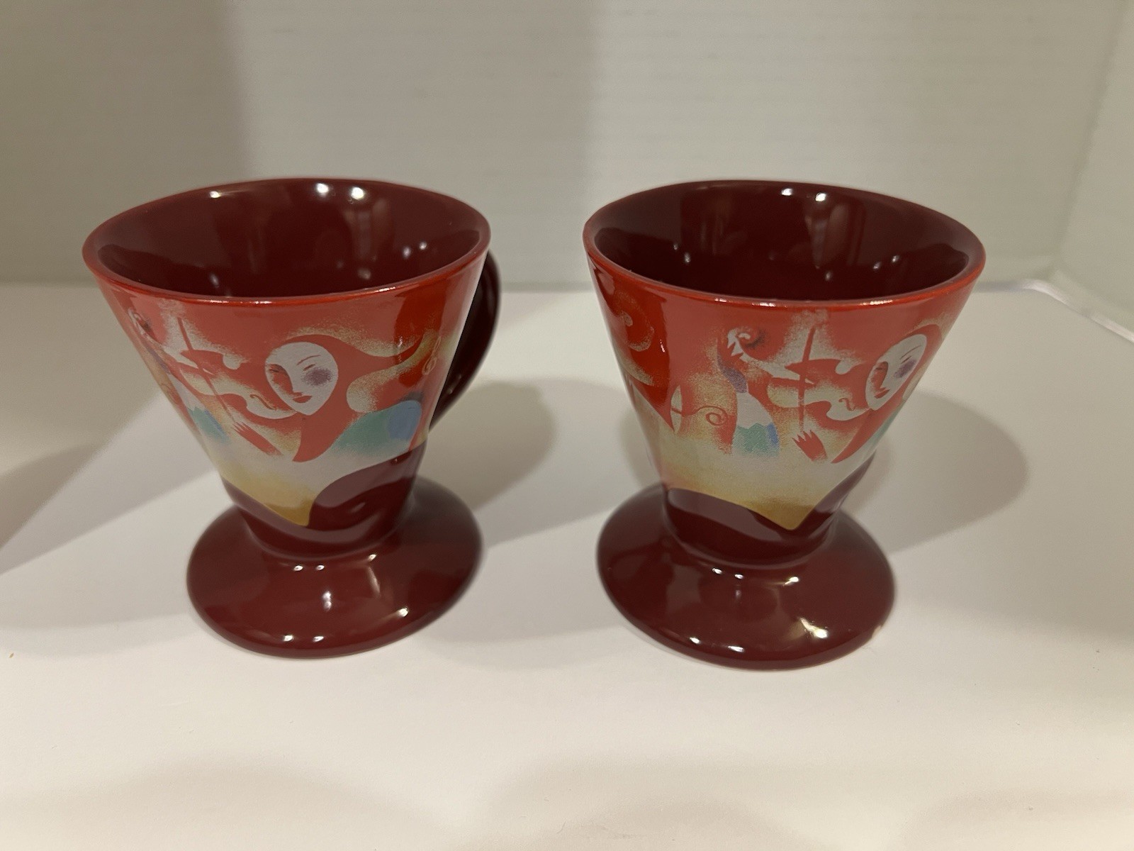 Linda Frichtel 1999 Frangelico Liqueur Expresso Demitasse Set of Two-3oz Cups