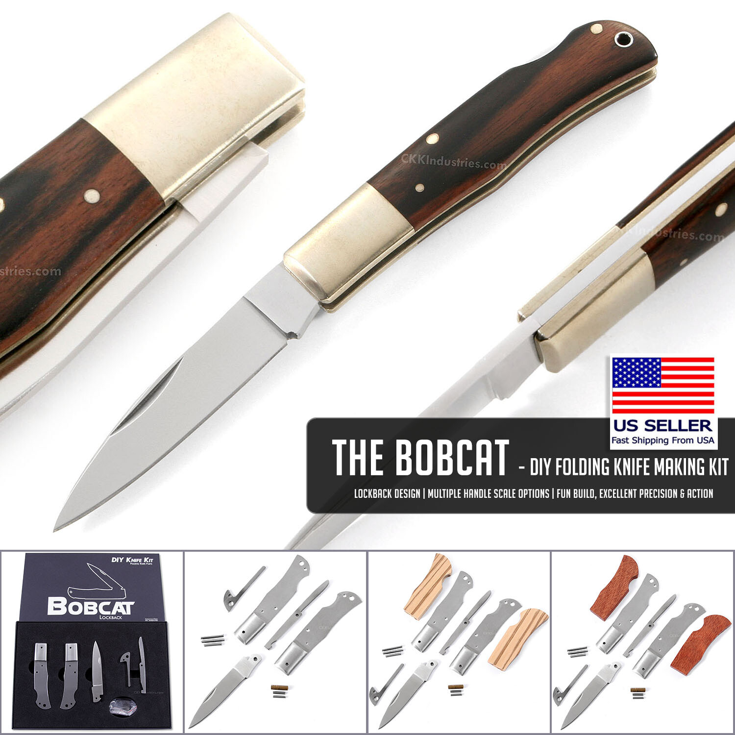 Bobcat – DIY Folding Knife Making Kit – USA Design