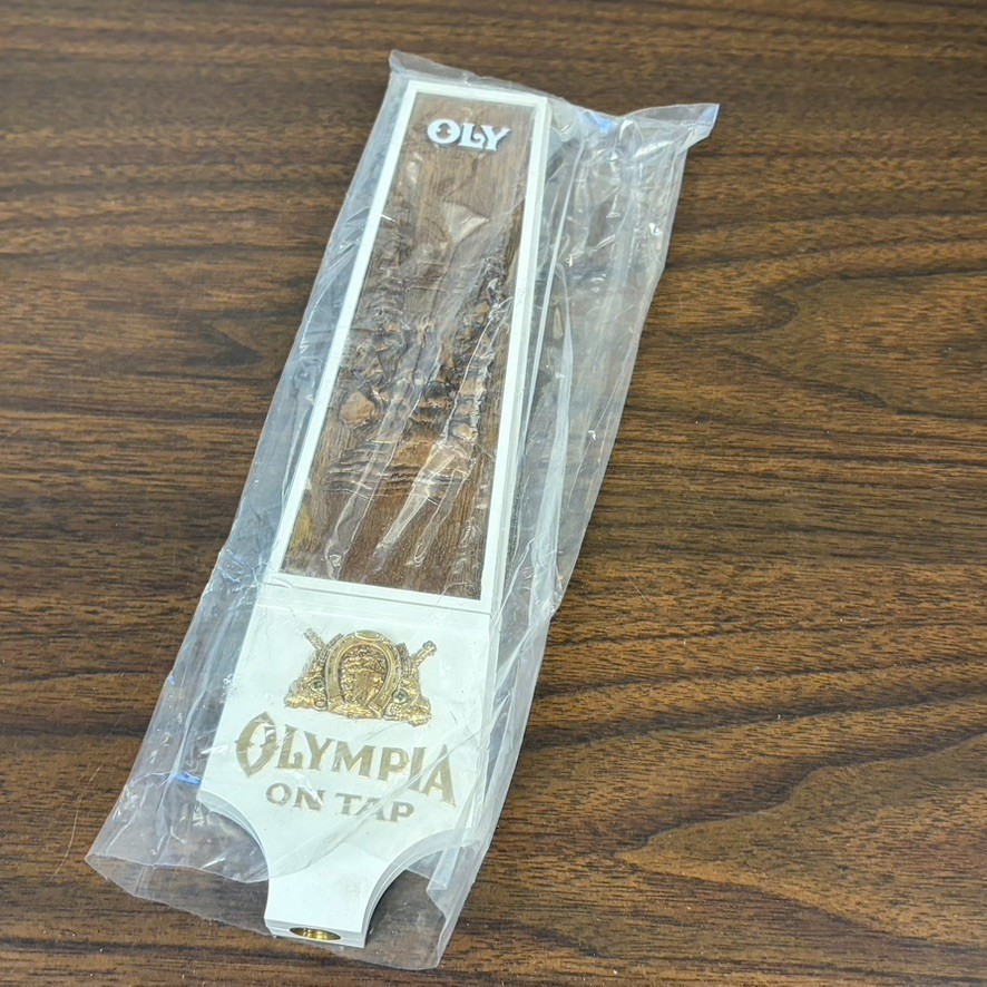 Vintage Olympia Beer Waterfall Tap Handle Oly On Tap 11 1/8″ New NOS Horseshoe