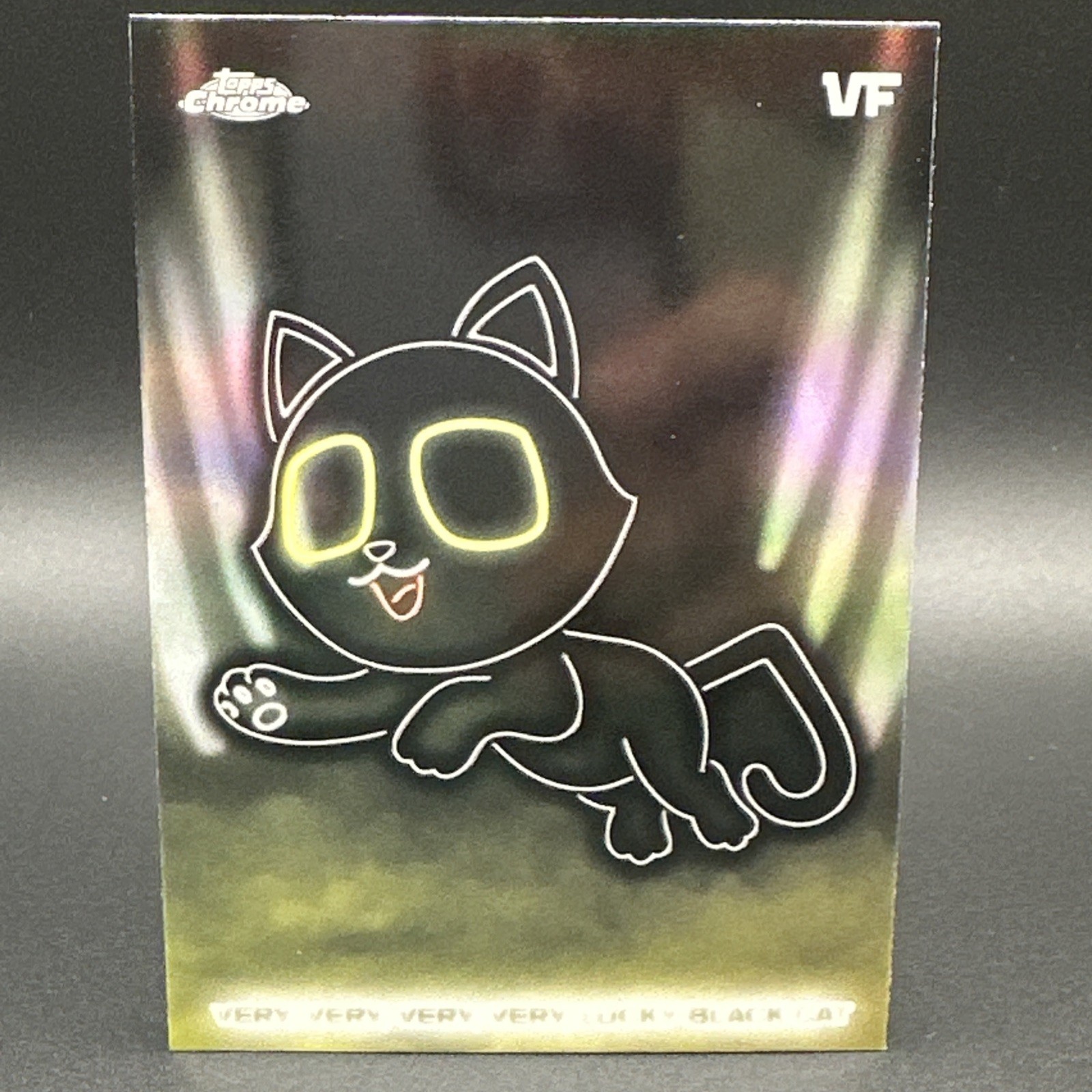2026 Topps Chrome VeeFriends Very Very Very Very Lucky Black Cat Neon Lights NE7