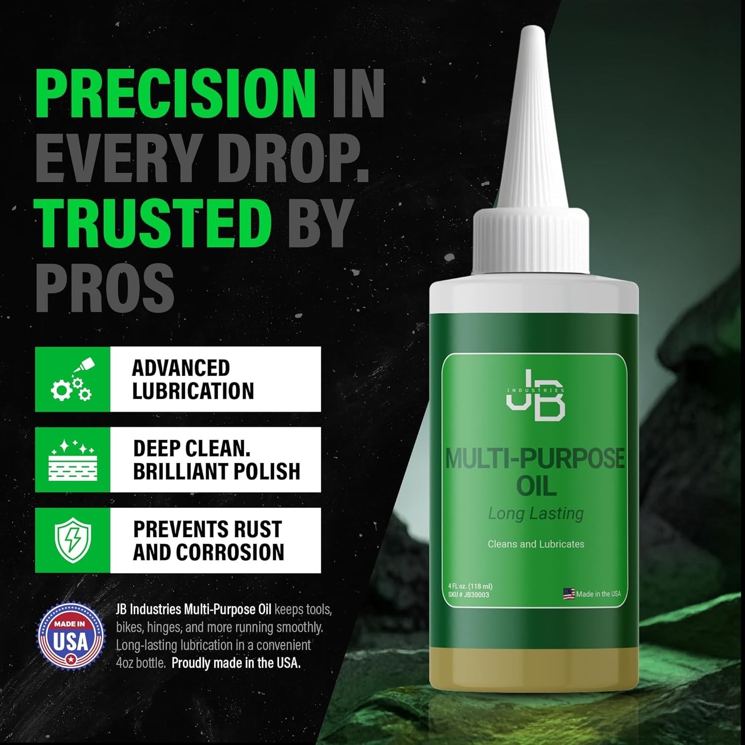 4 oz Precision Drip Lubricating Oil – Protects Against Rust for Tools & More