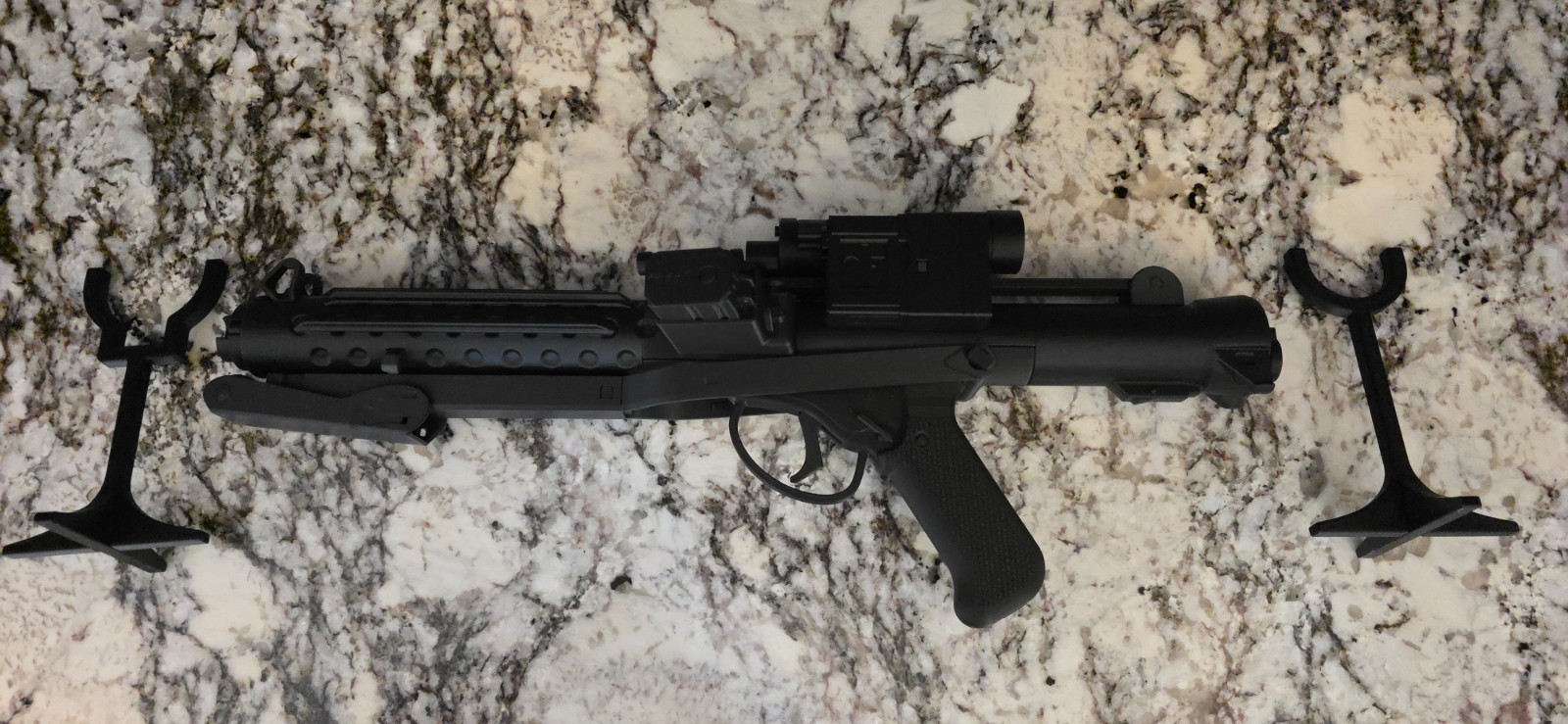 27″ BLACK Stormtrooper E-11 Blaster Rifle with Fold Out Stock | 3D Printed