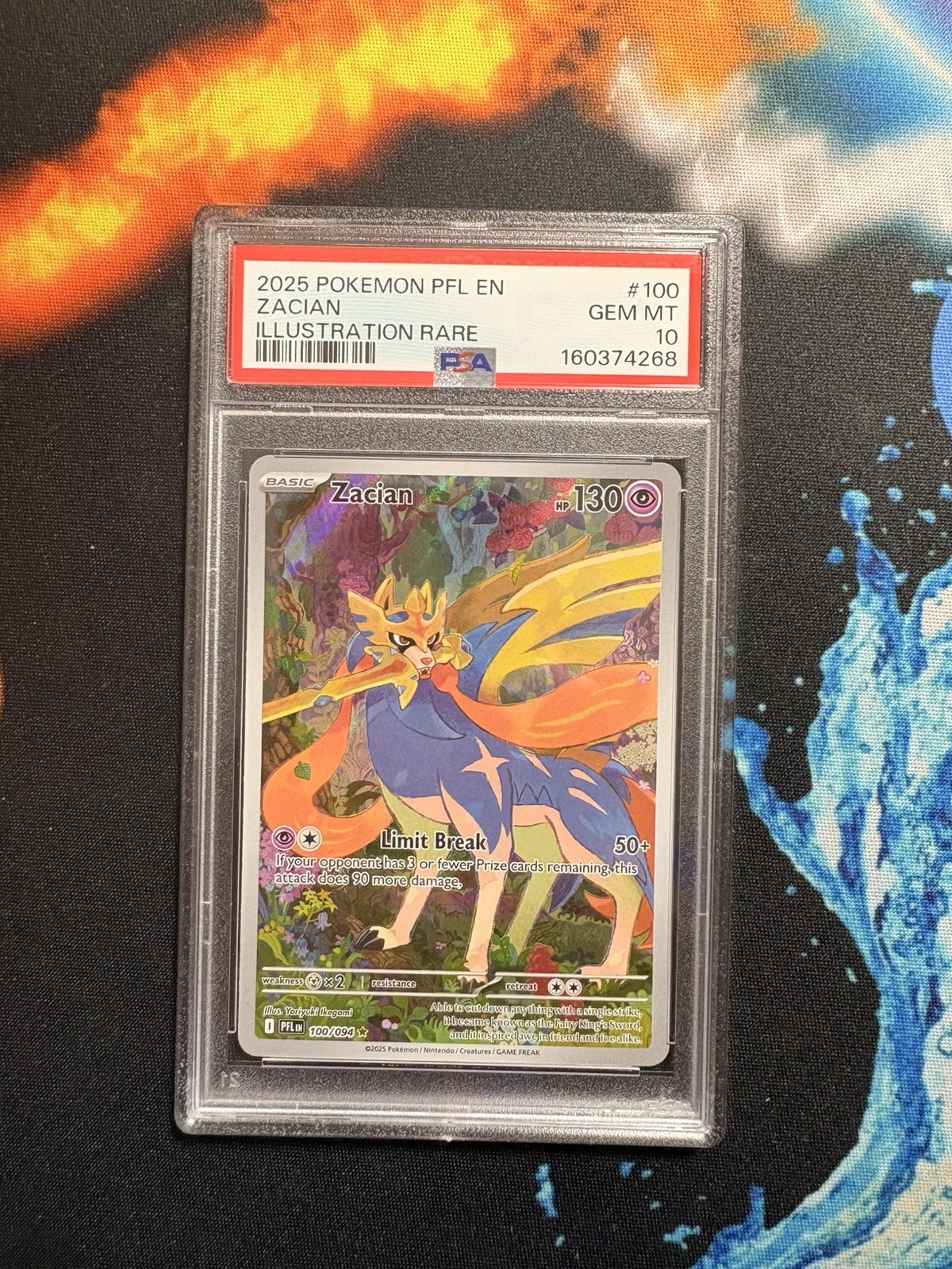 PSA 10 Zacian 100/094 Phantasmal Flames Pokemon TCG English NEW CERT