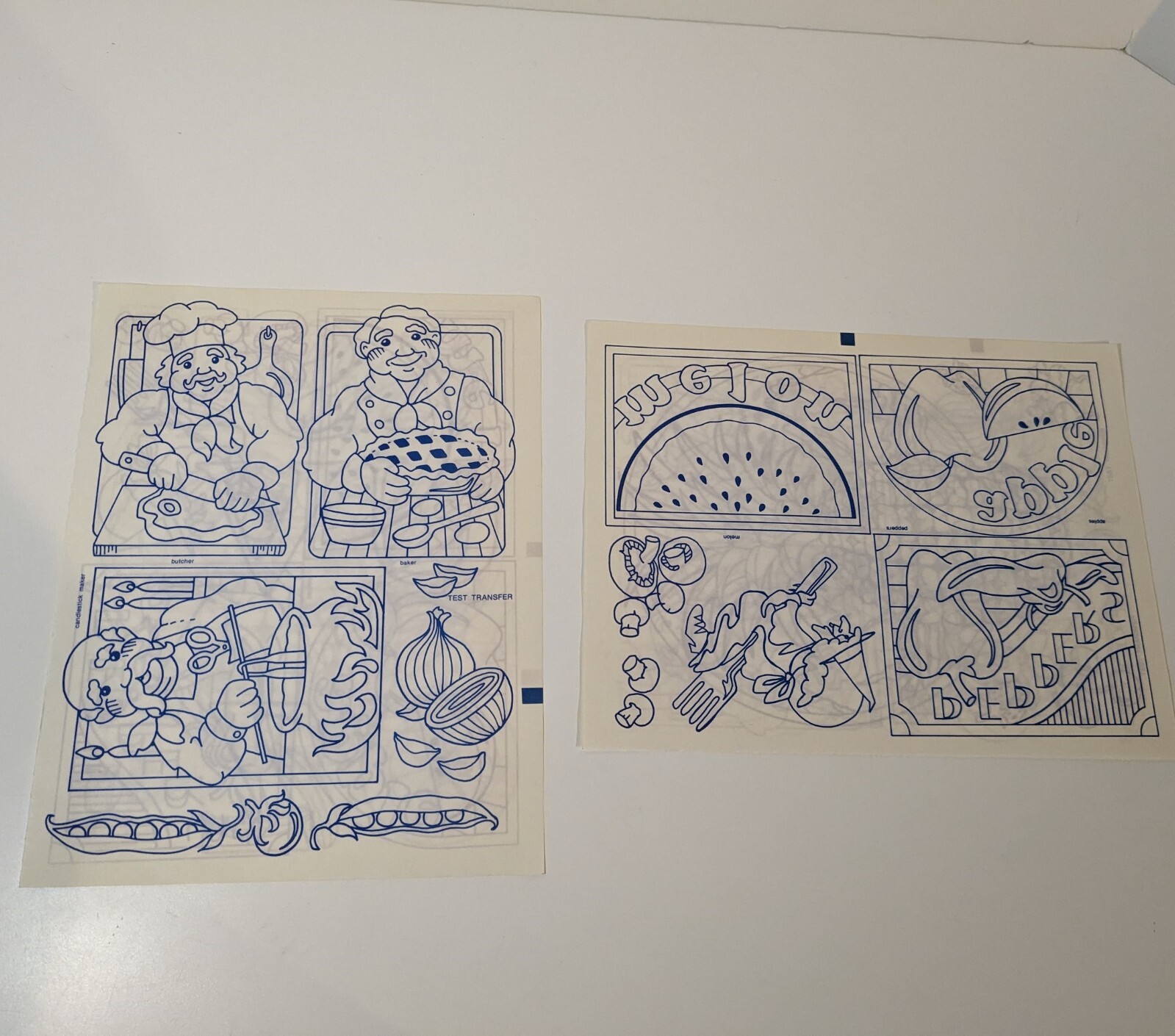 Vintage Iron Transfer Lot, Food and Drink Theme Iron-On Individual Pattern Lot