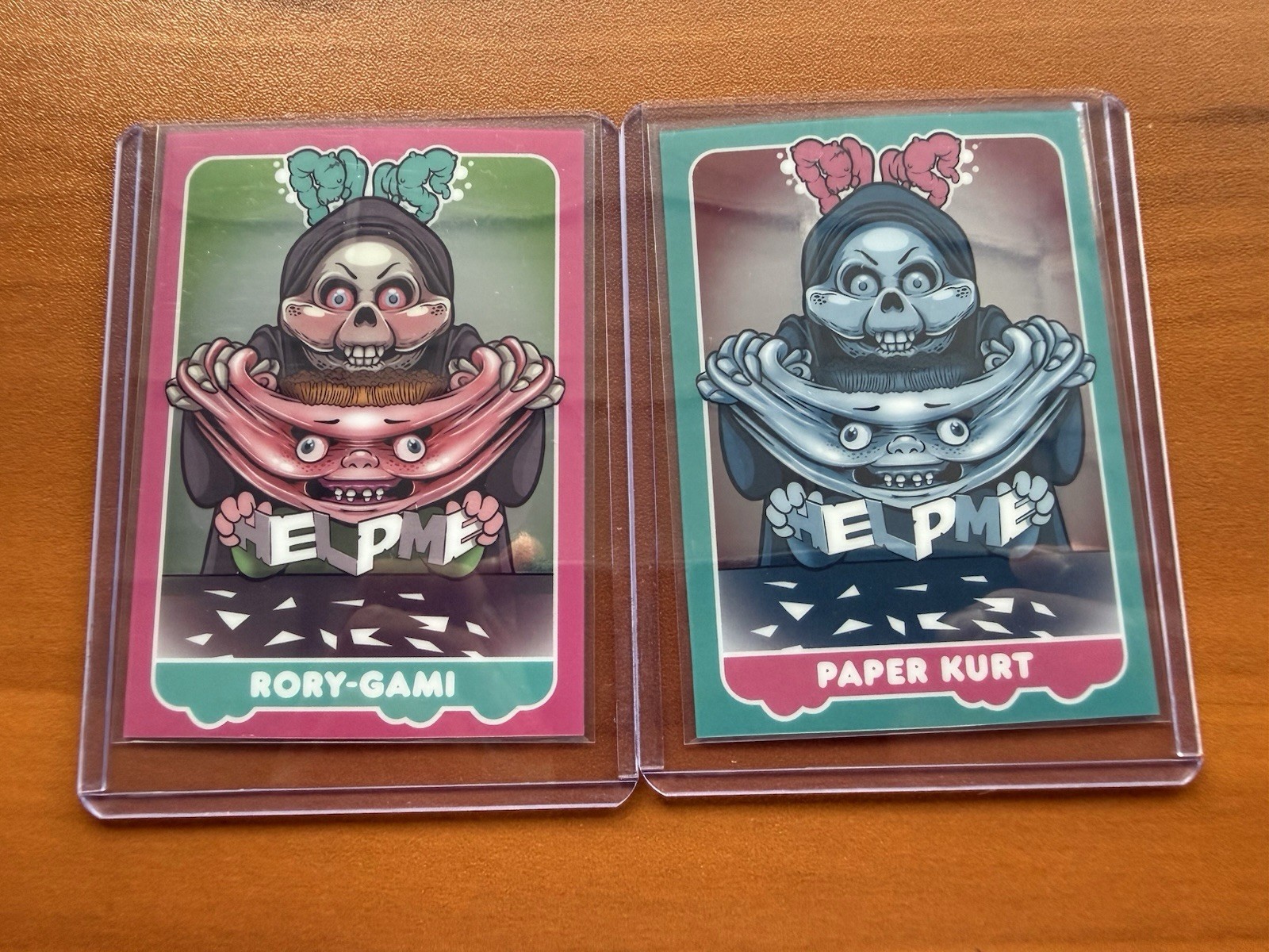 Garbage Pail Kids Get Grip PUS Poor Unfortunate Souls Rory-Gami Paper Kurt SET