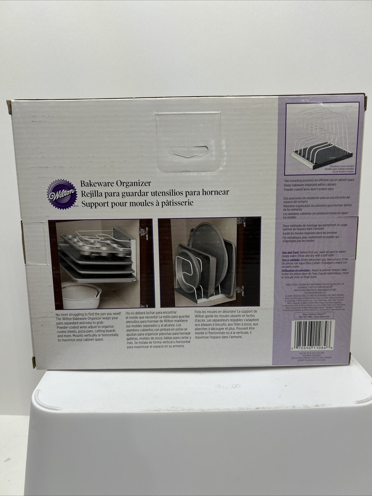 Wilton: ADJUSTABLE BAKEWARE ORGANIZER #2555-1084 – New Other Powder Coated Wires