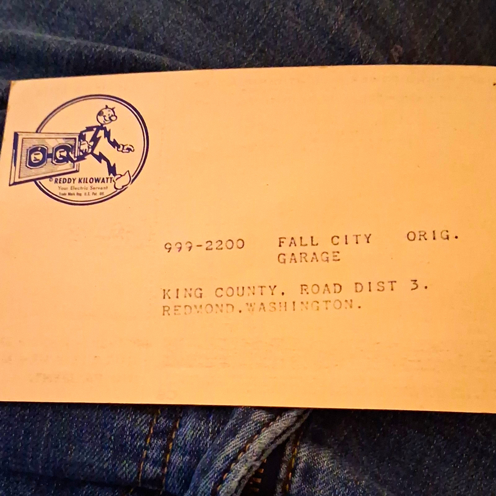 Puget Sound Power & Light Co Dec 1939 Utility Bill Reddy Kilowatt Beige/Blue