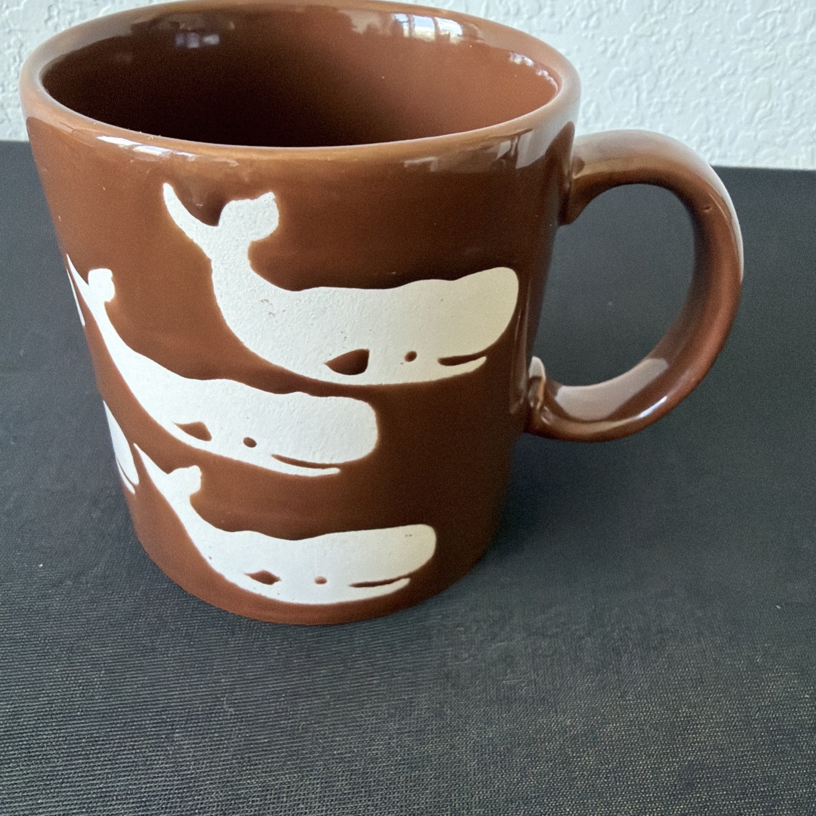 Waechtersbach Spain Sperm Whales Nautical Mug Blue White