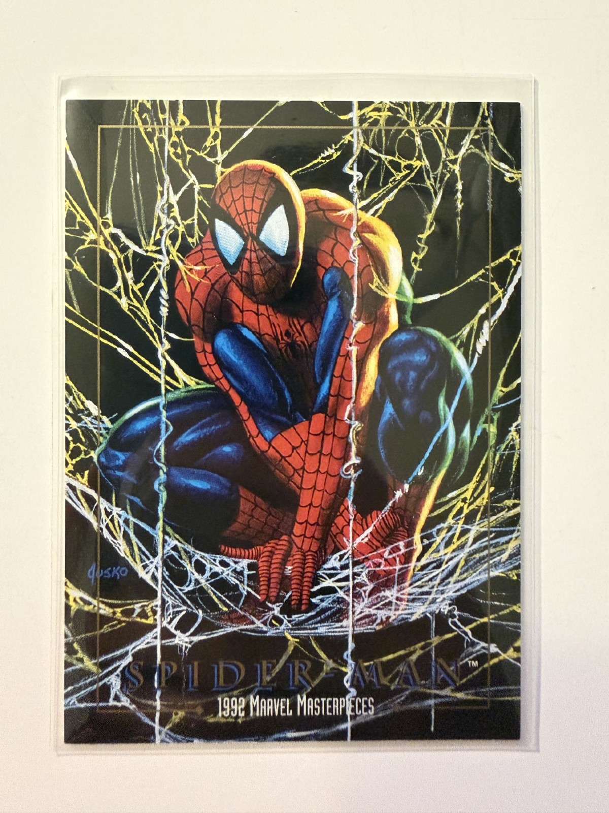 1992 Marvel Masterpieces Spider-Man rare PROMO Card, NOT Prototype