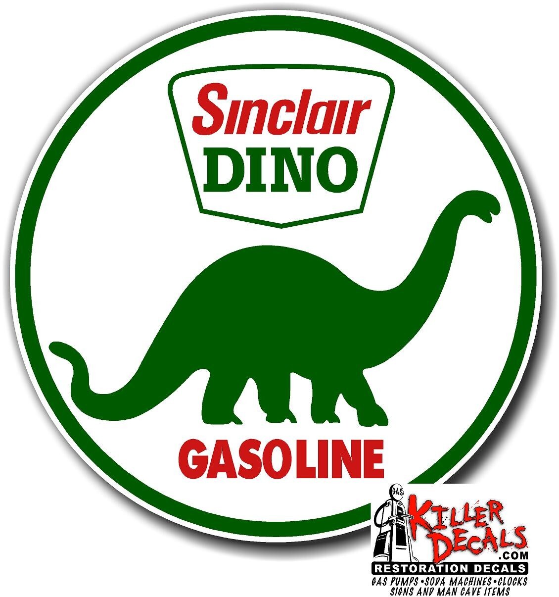 (SINC-#3) 12″ OLDER SINCLAIR GASOLINE DECAL GAS AND OIL LUBSTER