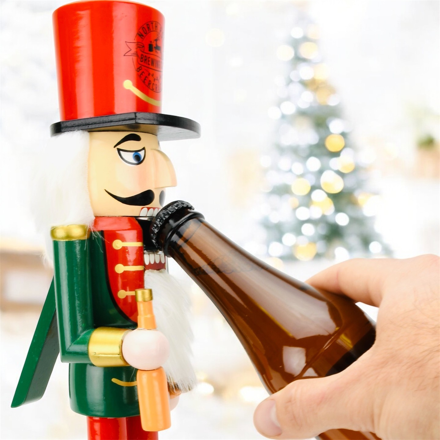 Tree Buddees Beercracker Bottle Opener Nutcracker 15″ Tall Beer Opener Fun Decor