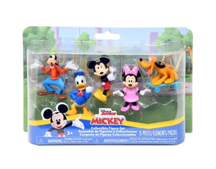 Disney Mickey Mouse 5-Pack Figures: Mickey, Minnie, Goofy, Donald & Pluto – New
