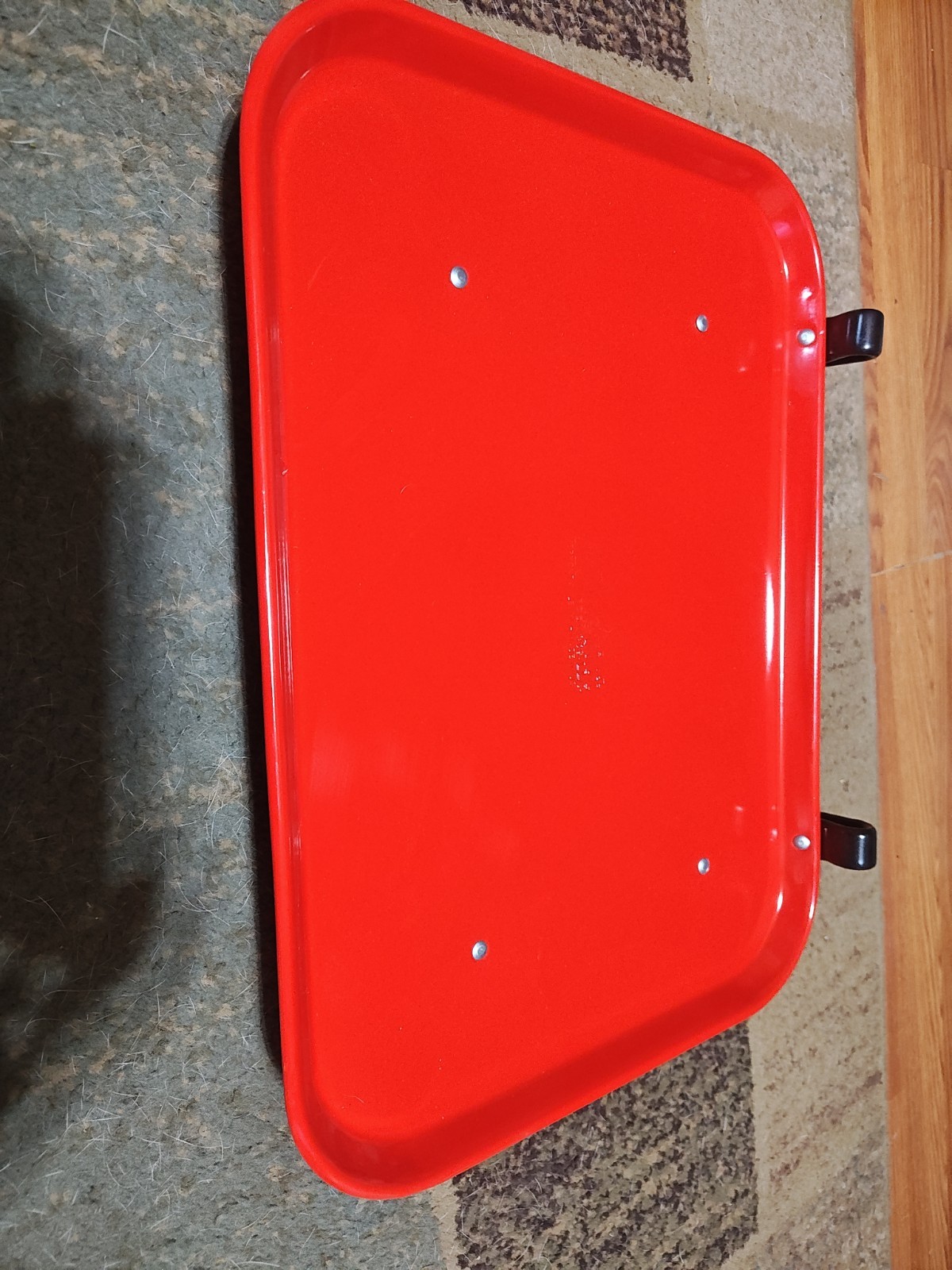 Large Car Hop Tray Powder Coated Red