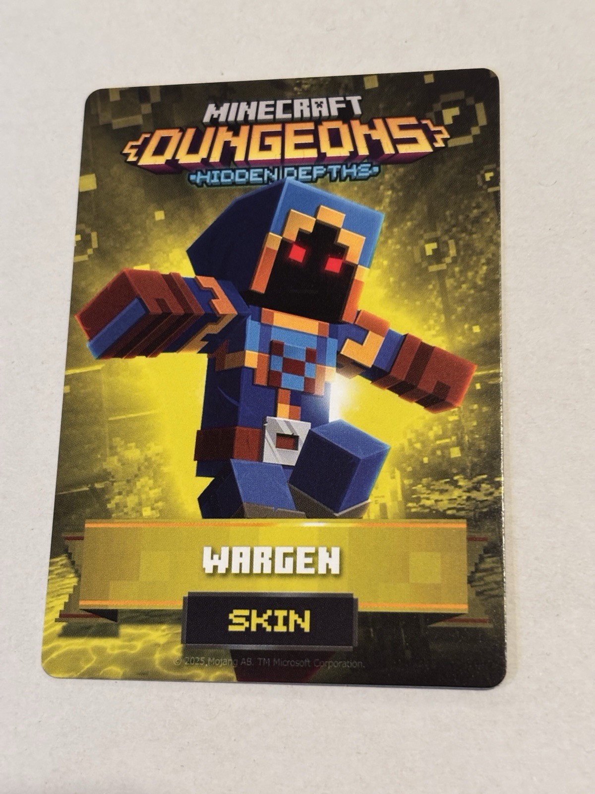 Minecraft Dungeons Arcade Card Series 5 Wargen #92/144 Skin Rare
