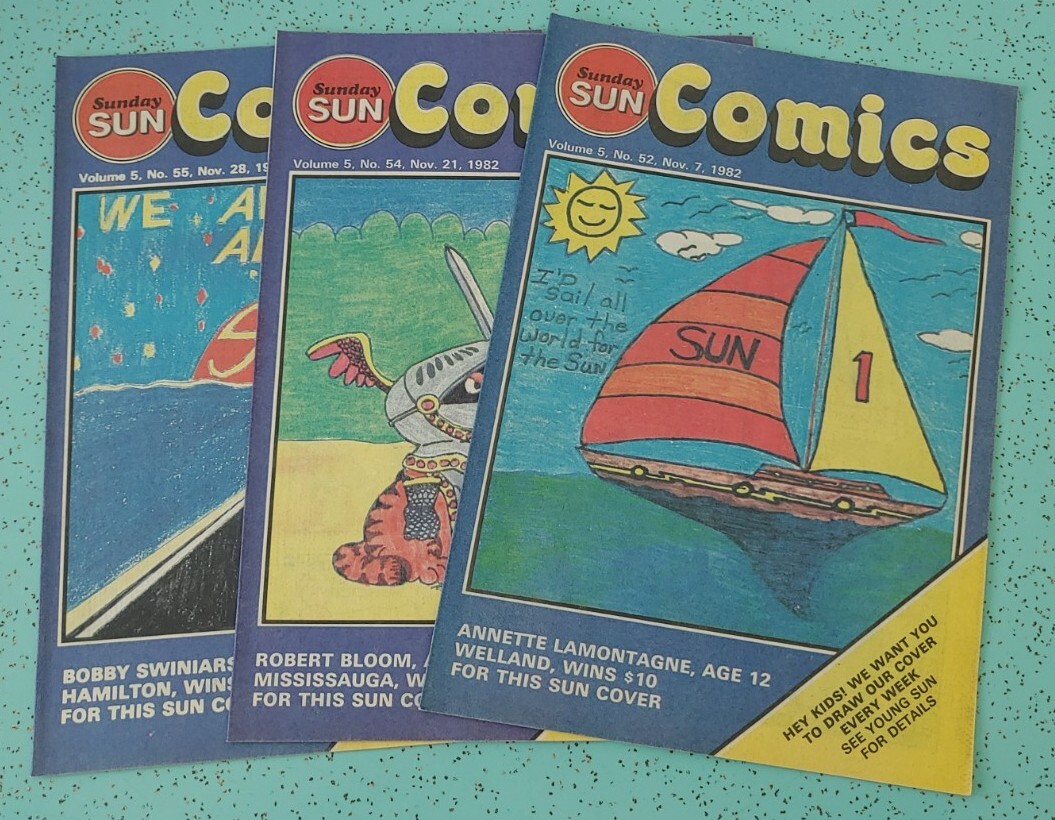 Vintage Sunday Sun Toronto Sunday Comics Booklet November 1982 3 Issues