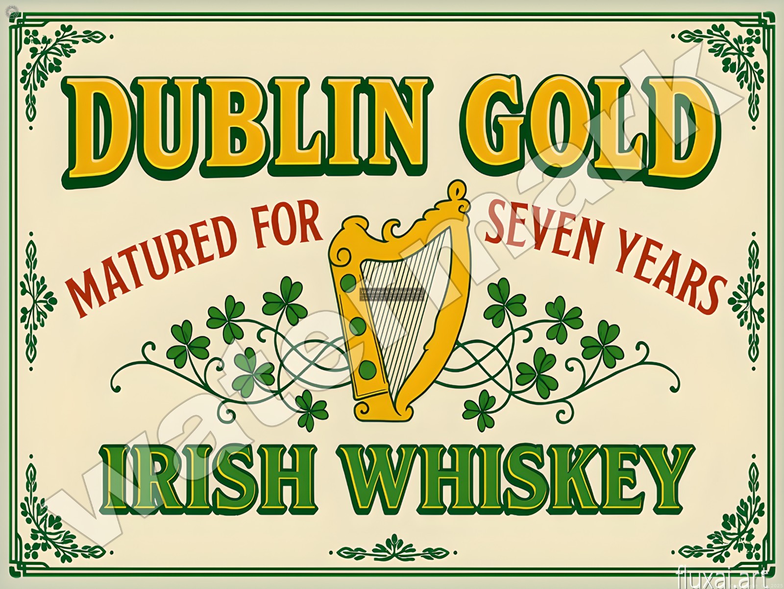 Dublin Gold Irish Whiskey Metal Sign 9″ x 12″ or 12″ x 16″