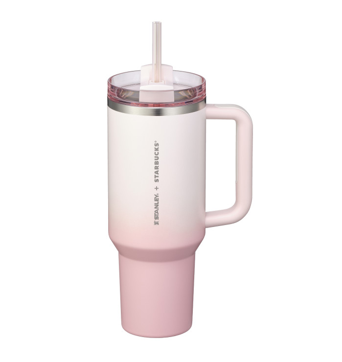 Starbucks SS Stanley Pink Quencher Tumbler 1183 ml with Straw Official MD