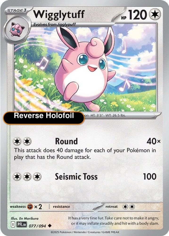 Pokemon Wigglytuff – 077/094 077/094 ME02: Phantasmal Flames Reverse Holofoil