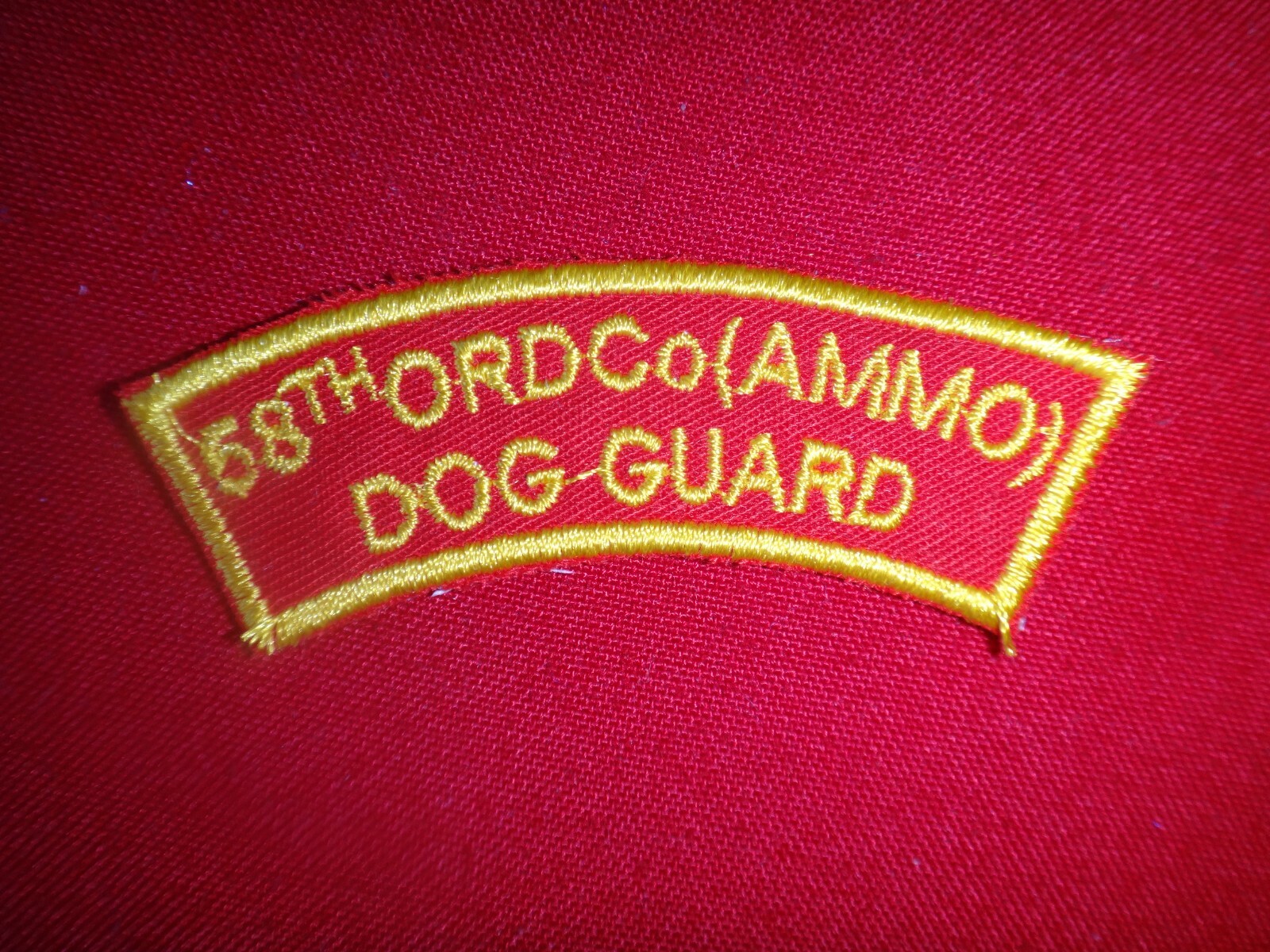 US 58th ORDNANCE Company (AMMO) DOG GUARD Korea War (1950-53) Arc Patch
