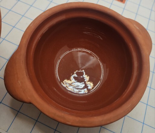 Clay Roster Red Glazed Inside Matte Outside Decorative Vented Pottery 5.5″ X 5″