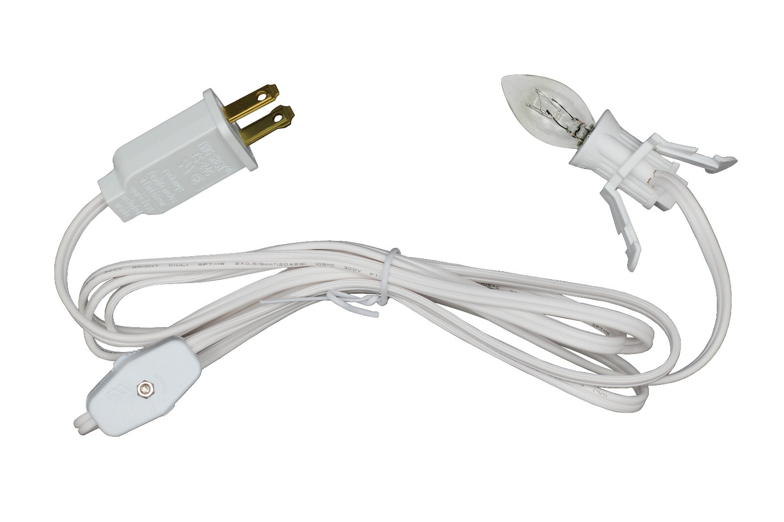 Clip In Lamp Replacement Cord Christmas Village House with Clear Light Bulb (1)
