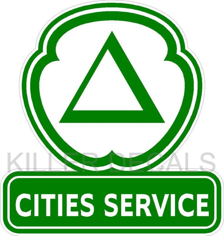 24″ CITIES SERVICES GASOLINE GAS PUMP OIL TANK DECAL