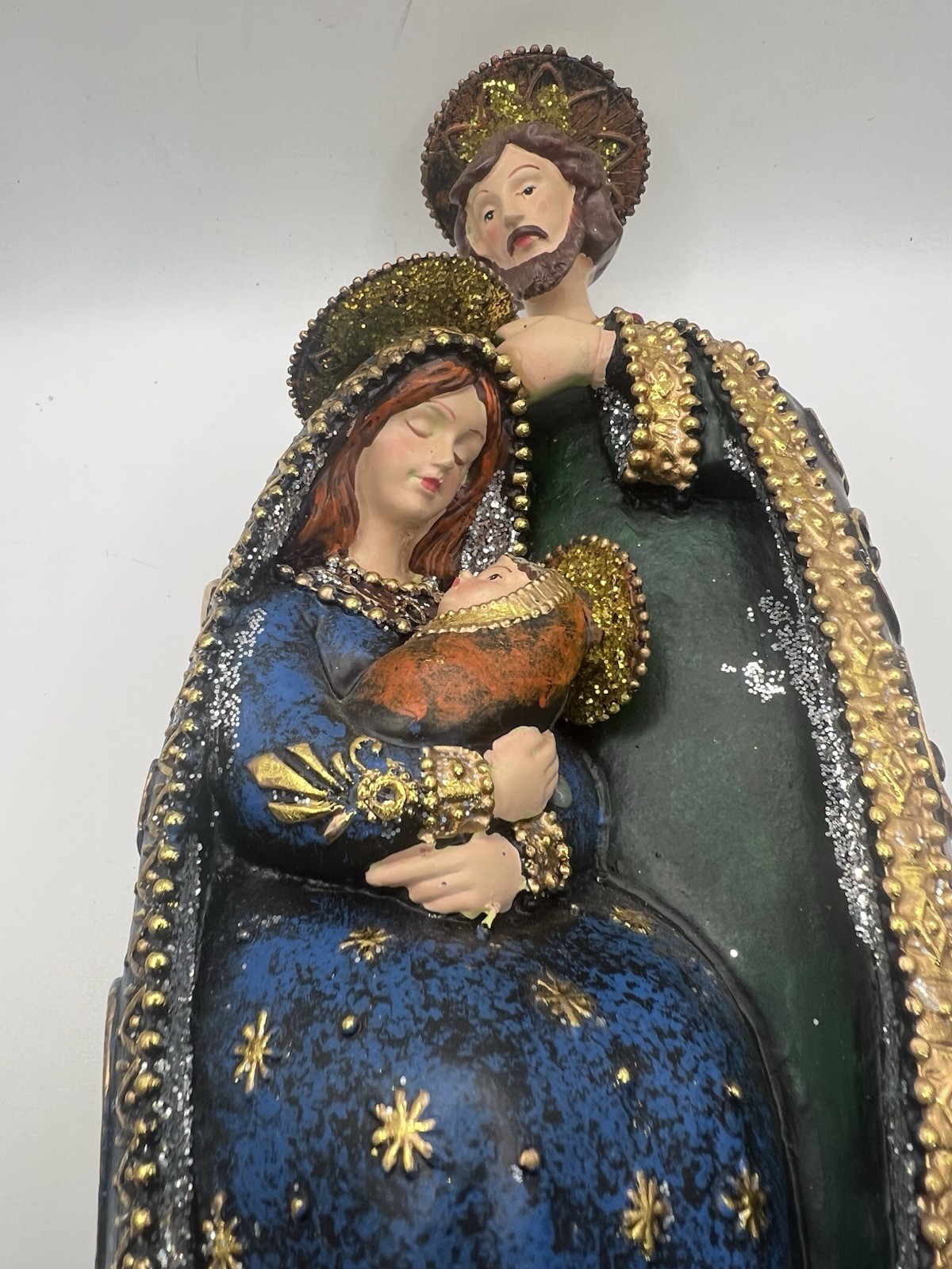 Ceramic Table Nativity Scene -Holy Family 11.5″ Tall 5″ Wide, weighs 1 Lb 4 Oz