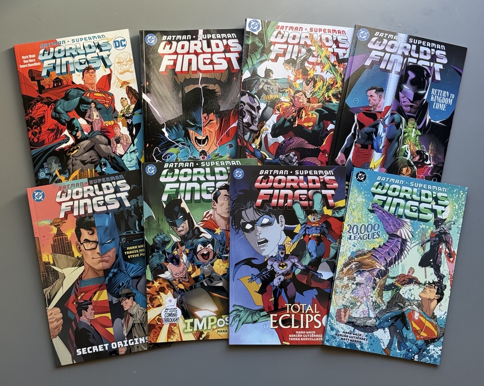 Batman Superman World’s Finest TPB Lot Vol 1 2 3 4 5 6 7 8 Mark Waid Mora Set DC