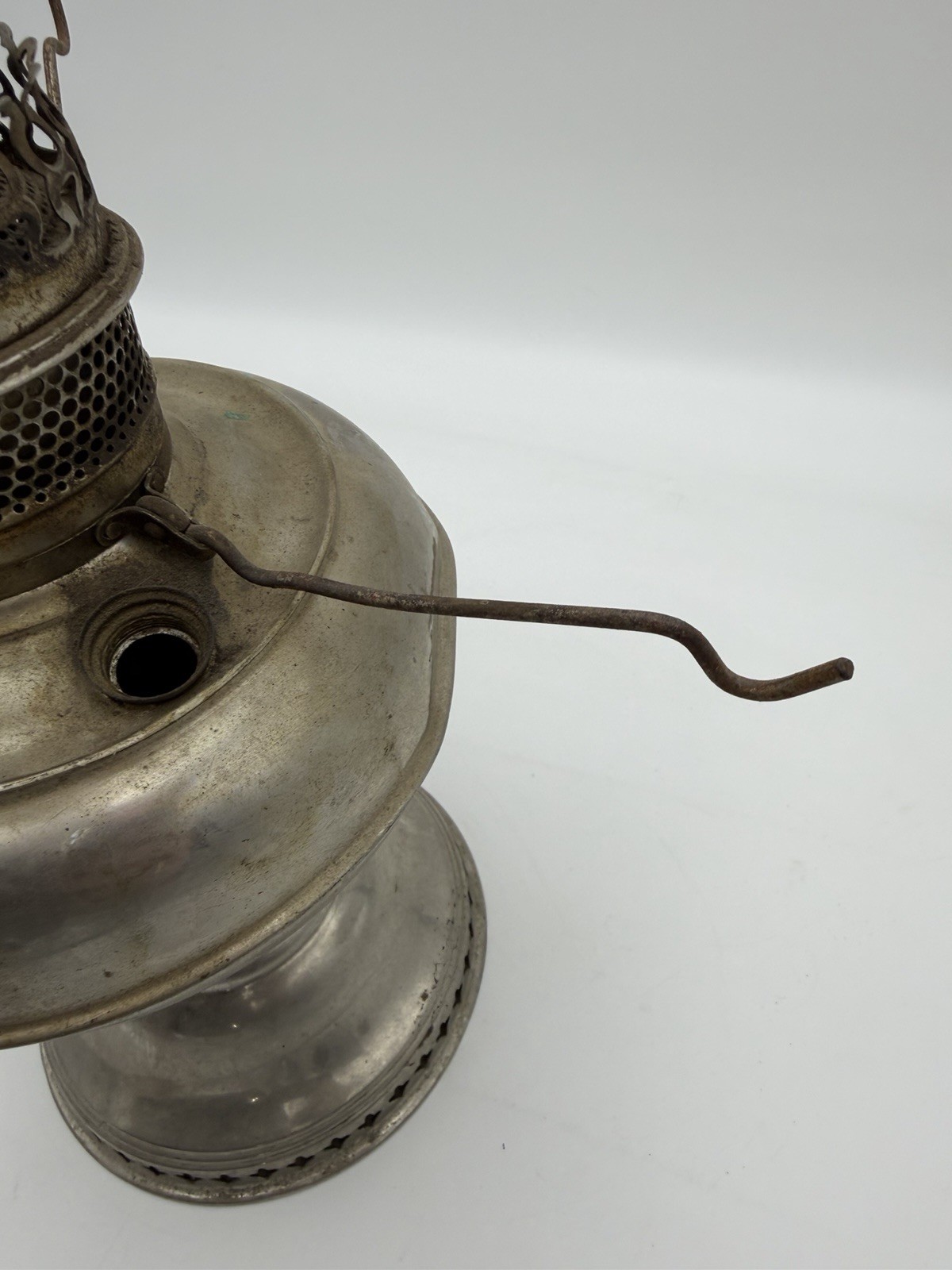 Nickel Rayo Oil Kerosene Lamp Radiant W/ Burner Spreader – No Shade Or Plug