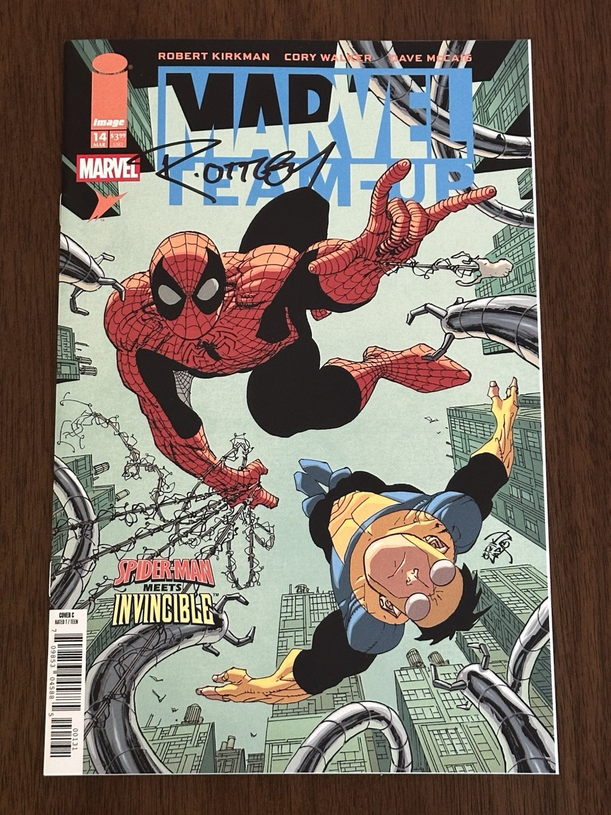 Marvel Team-Up #14 Erik Larsen Cover Signed by Ryan Ottley with COA Included