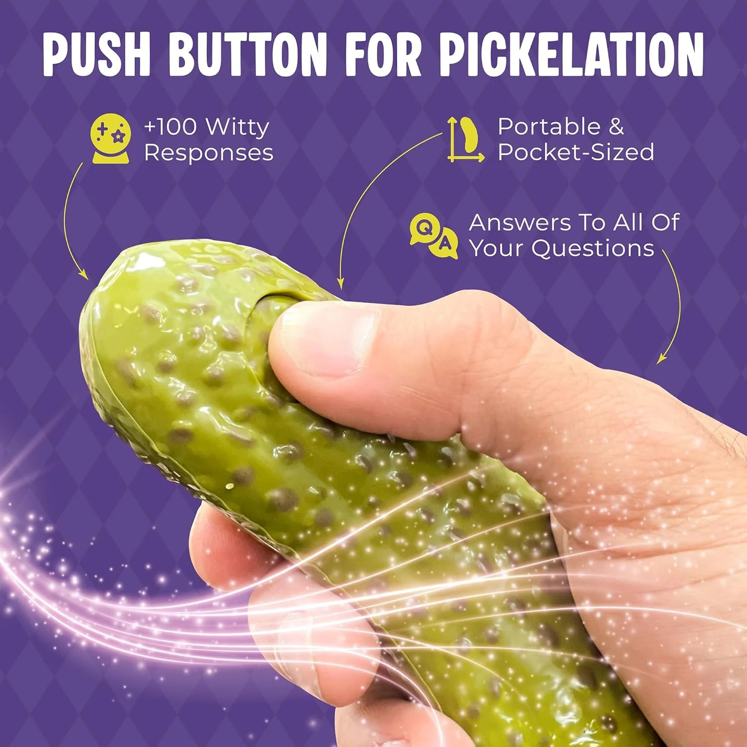 Mystic Pickle – Magic Fortune Teller with +100 Witty Responses – Unveiling The B