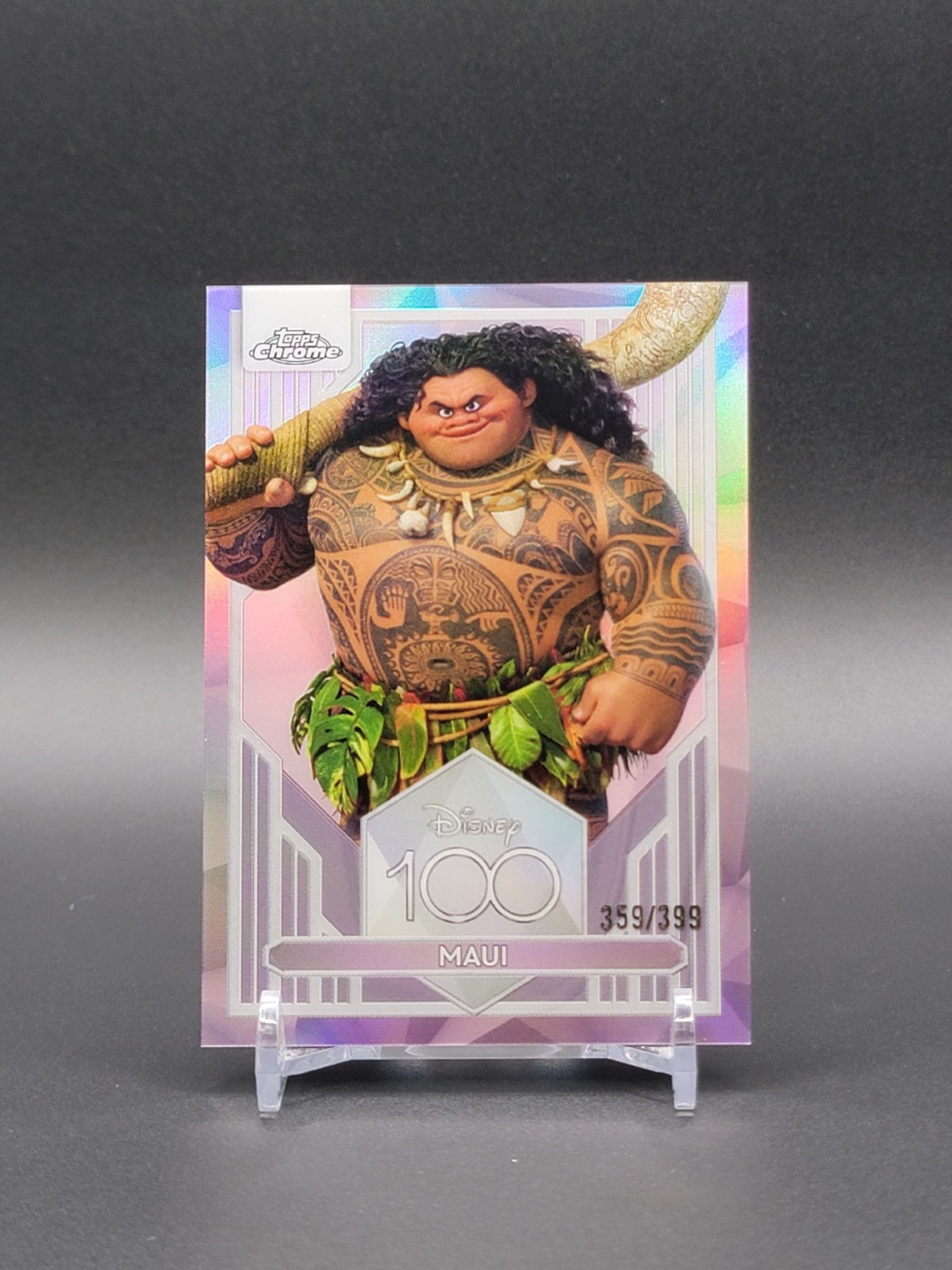 2023 Topps Chrome Disney 100 Years Maui Pink Refractor #/399