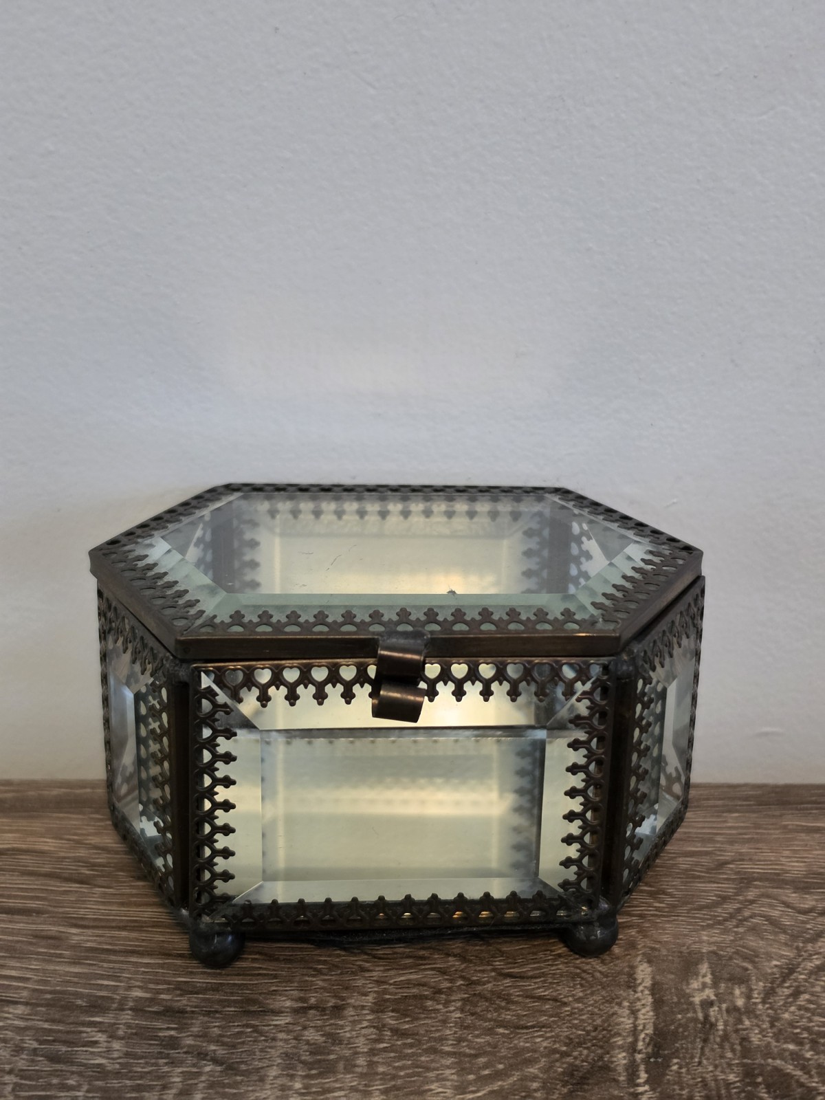 Trinket Box Glass Mirror Diamond Shape 4.41 X 3.23 X 2.64in. HOBBY LOBBY