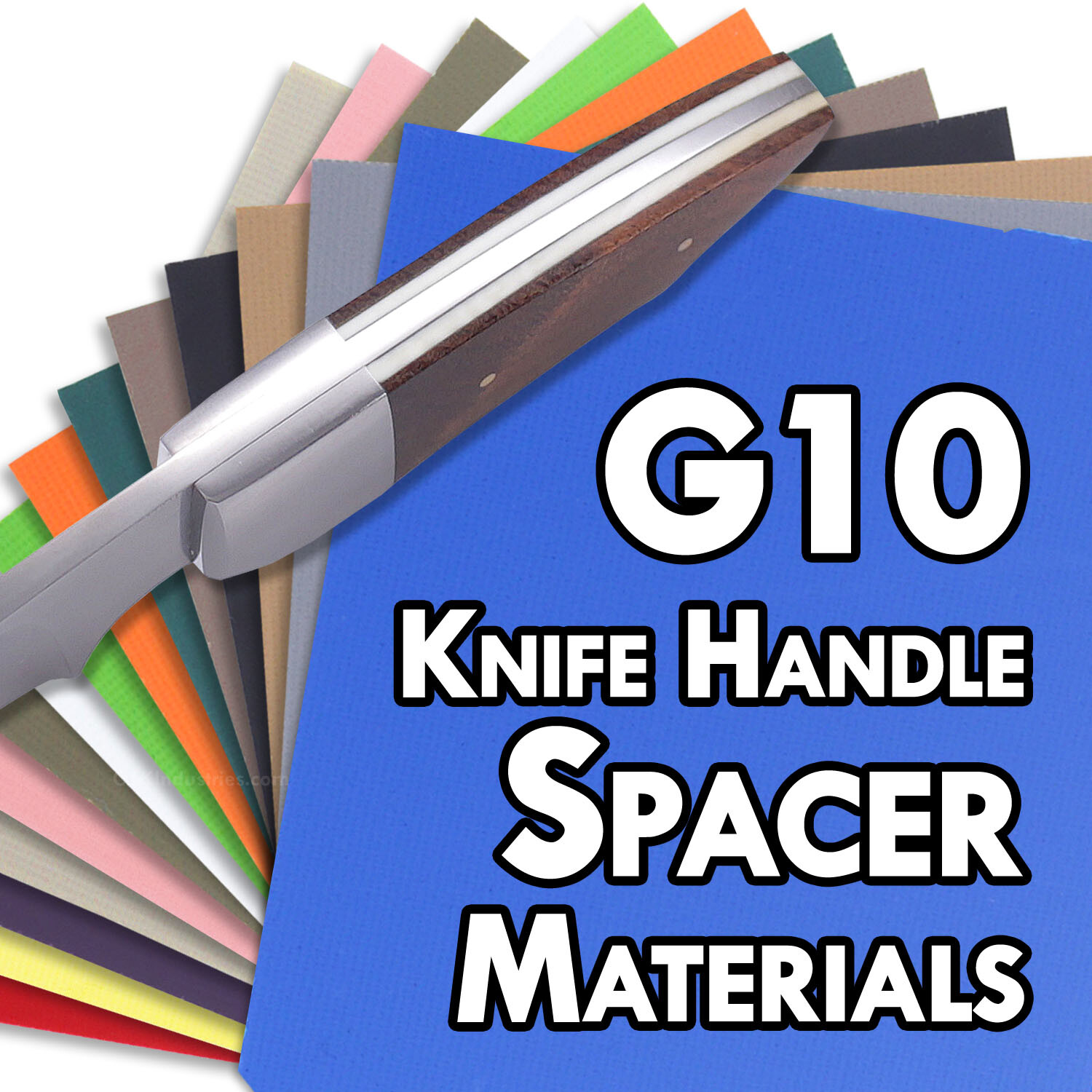 G10 Knife Handle Spacer Materials – (0.030in and 0.060in Thickness) – 16 Colors