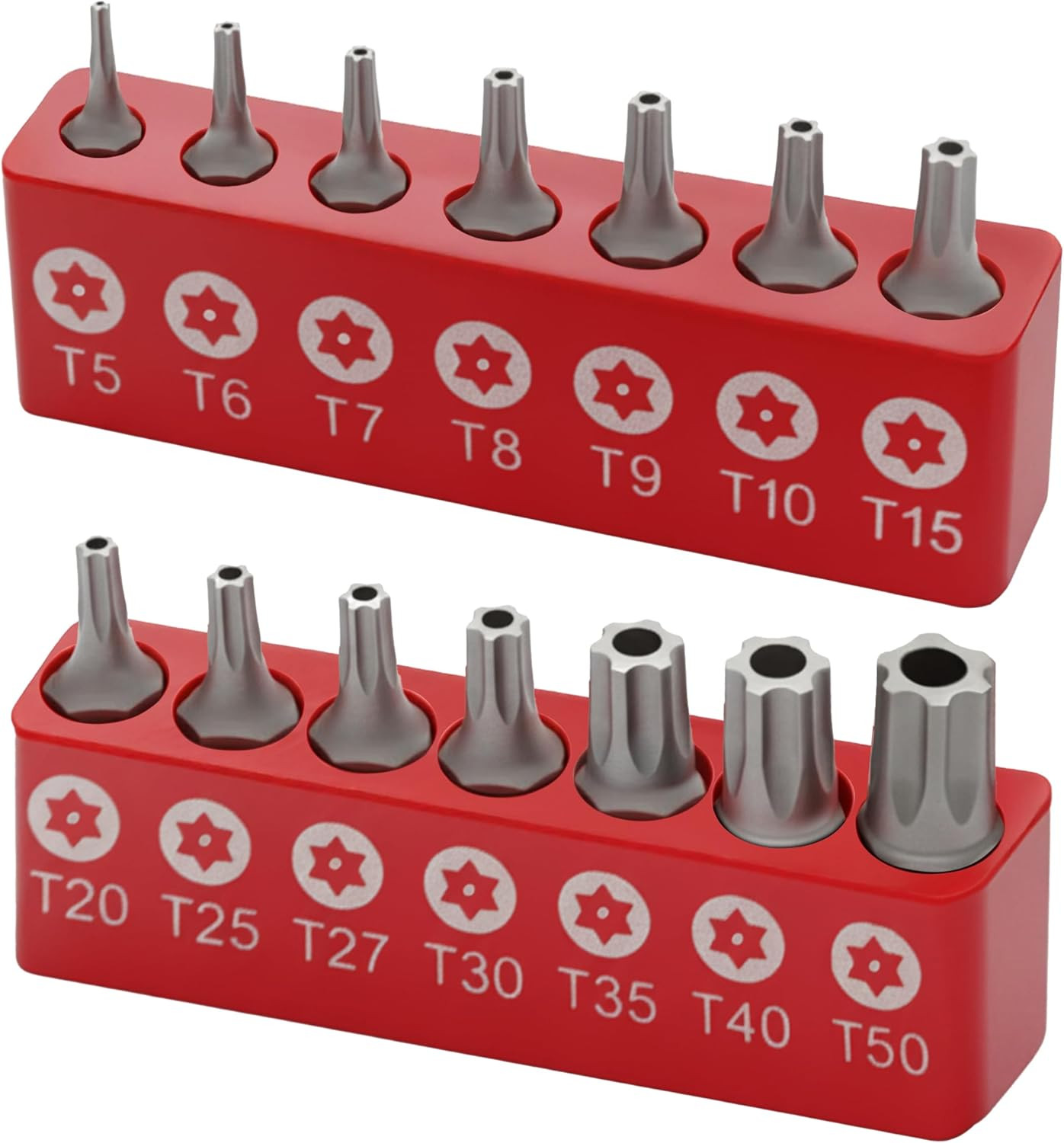 Ram-Pro 15PC Torx Star Security Tamper Proof Driver Bit Set T5-T50 Hollow Torque