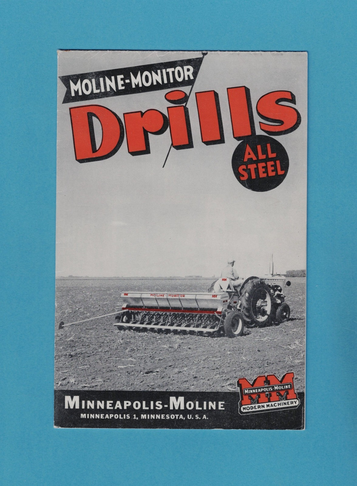 MINNEAPOLIS-MOLINE MOLINE-MONITOR DRILLS 12 PAGE BROCHURE 86540-O