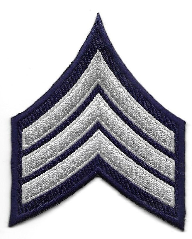 lot of 2 Sergeant patches – blue & gray – brand new